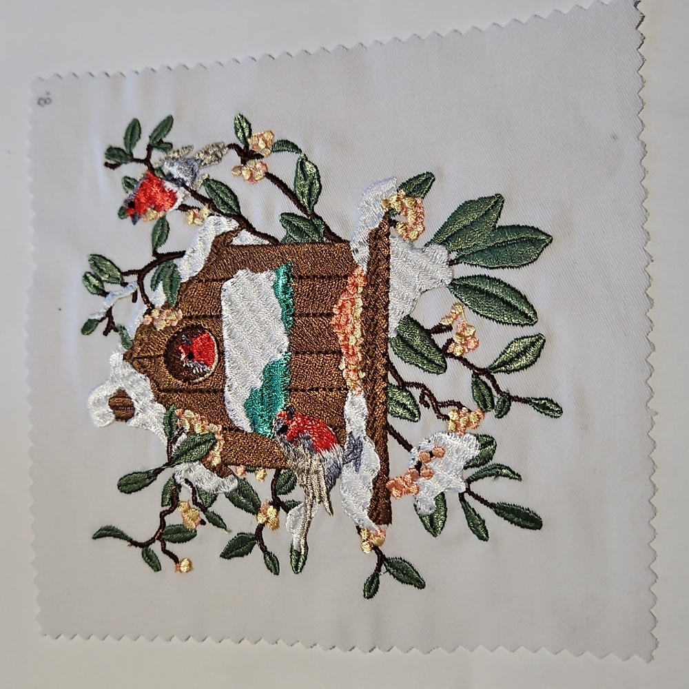 Handmade machine embroidery patch